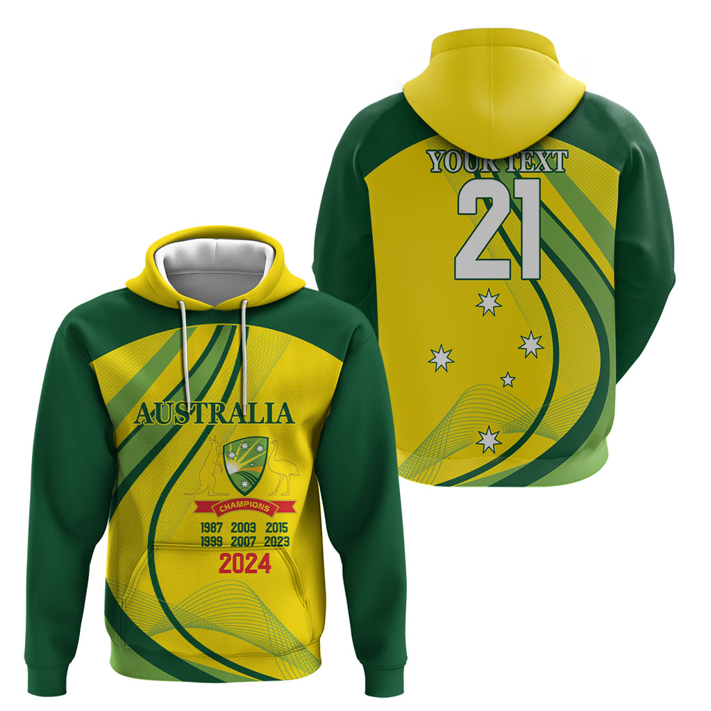 Australia Cricket World Cup 2024 Hoodie Aussie Make Champions LT9 - Vibe Hoodie Shop
