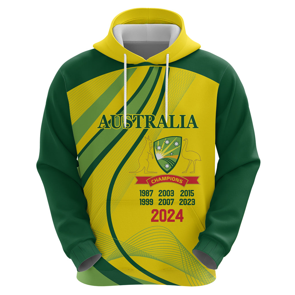 Australia Cricket World Cup 2024 Hoodie Aussie Make Champions LT9 - Vibe Hoodie Shop