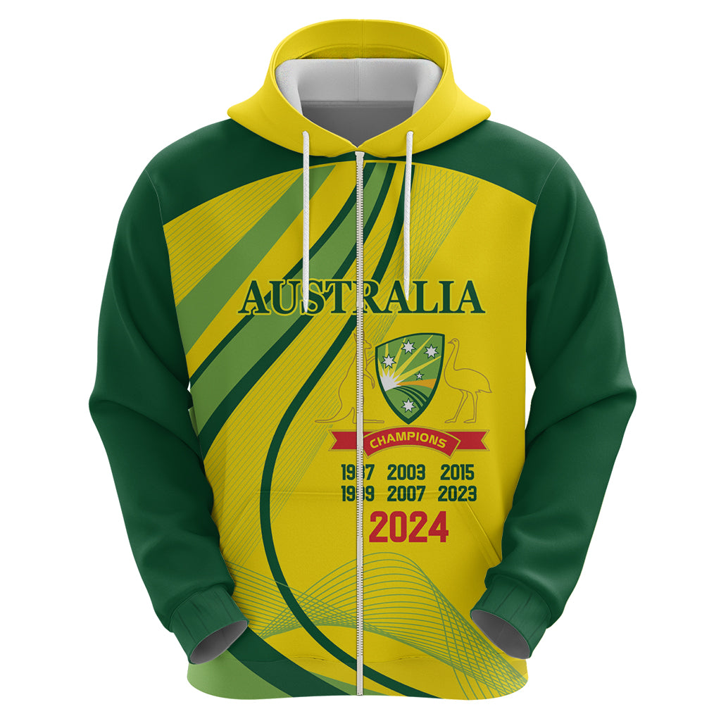 Australia Cricket World Cup 2024 Hoodie Aussie Make Champions LT9 - Vibe Hoodie Shop