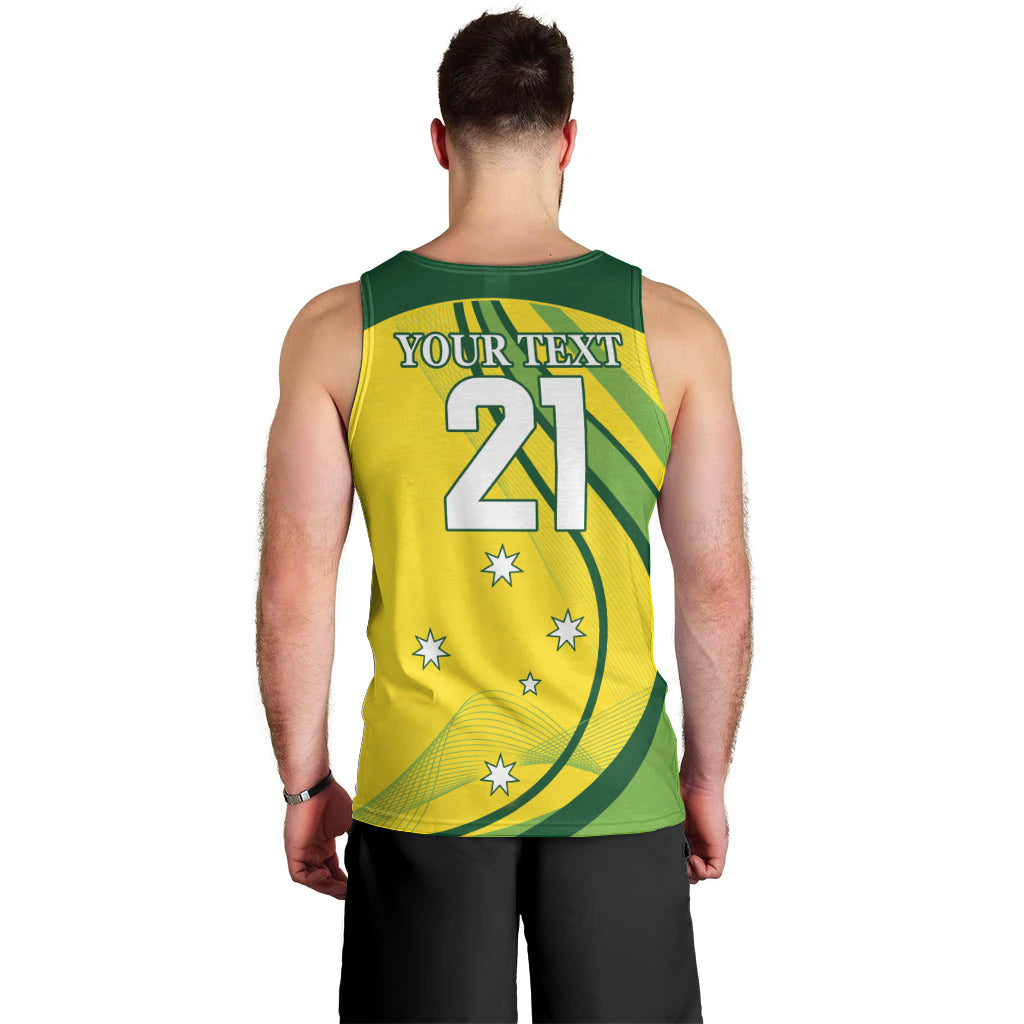 Australia Cricket World Cup 2024 Men Tank Top Aussie Make Champions - Vibe Hoodie Shop