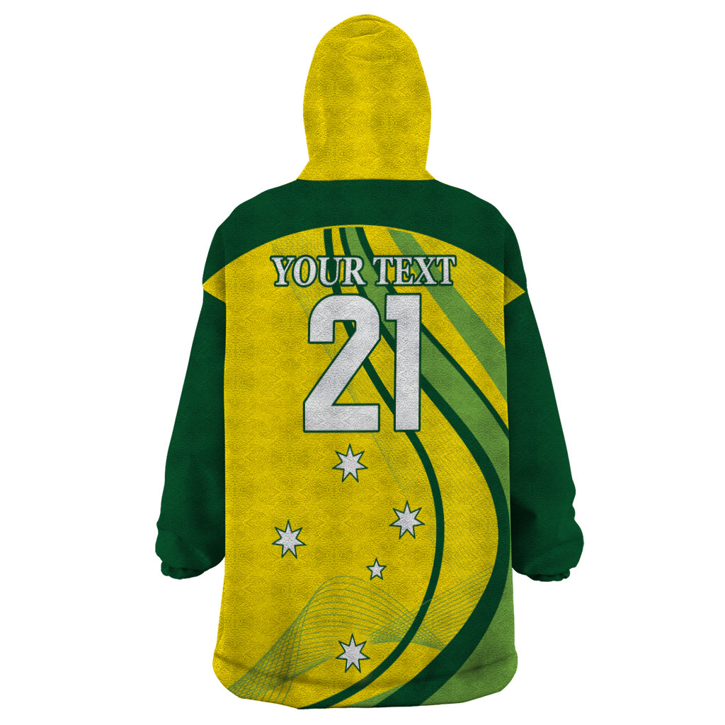 Australia Cricket World Cup 2024 Wearable Blanket Hoodie Aussie Make Champions - Vibe Hoodie Shop