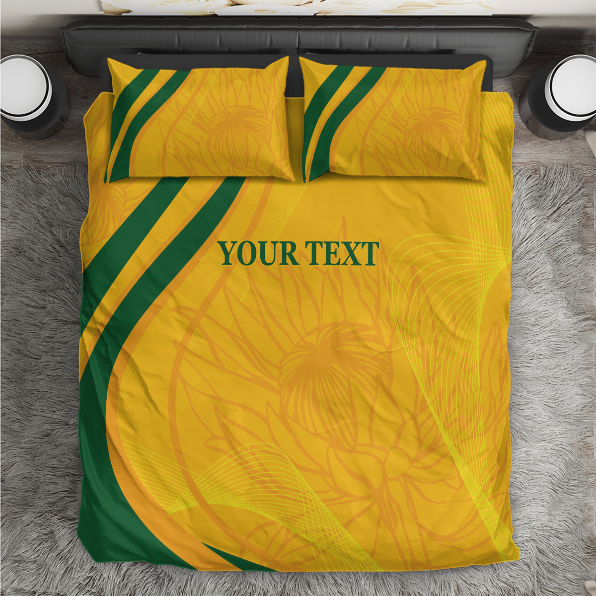 South Africa Cricket World Cup 2024 Bedding Set Proteas Make Champions - Vibe Hoodie Shop