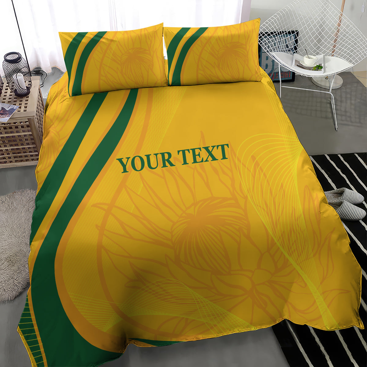 South Africa Cricket World Cup 2024 Bedding Set Proteas Make Champions - Vibe Hoodie Shop