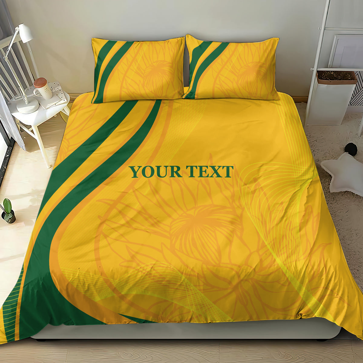 South Africa Cricket World Cup 2024 Bedding Set Proteas Make Champions - Vibe Hoodie Shop