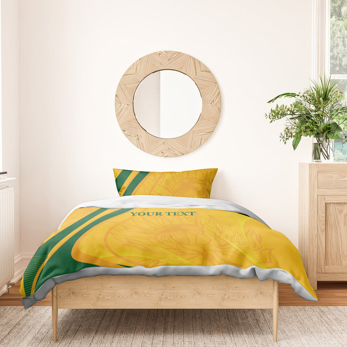 South Africa Cricket World Cup 2024 Bedding Set Proteas Make Champions - Vibe Hoodie Shop
