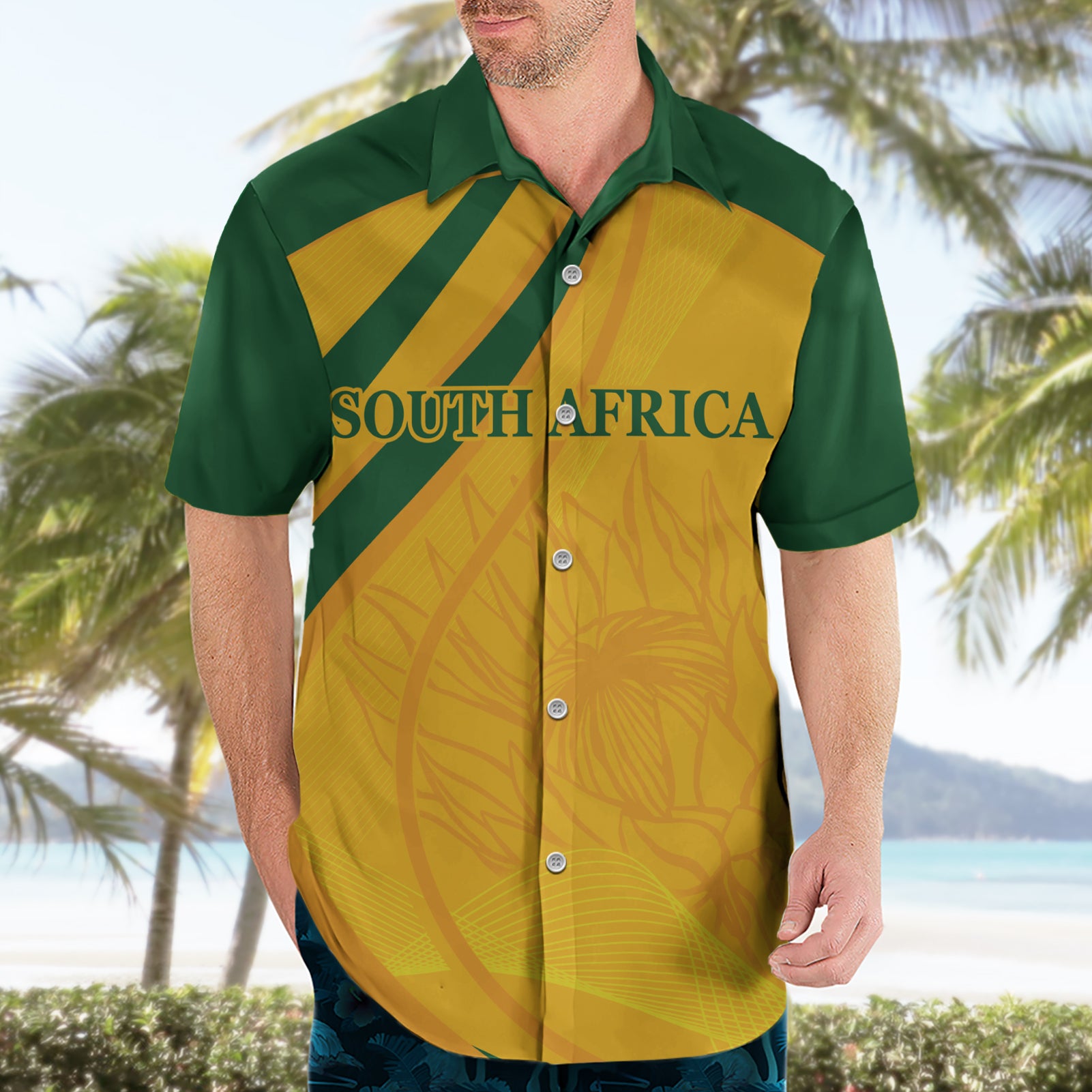 South Africa Cricket World Cup 2024 Hawaiian Shirt Proteas Make Champions - Vibe Hoodie Shop