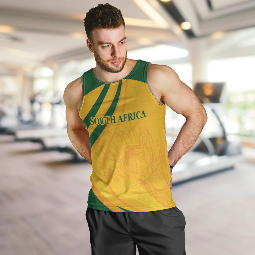 South Africa Cricket World Cup 2024 Men Tank Top Proteas Make Champions - Vibe Hoodie Shop