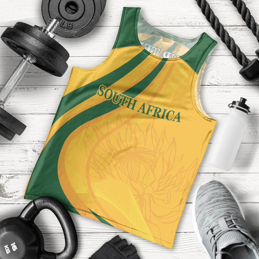 South Africa Cricket World Cup 2024 Men Tank Top Proteas Make Champions - Vibe Hoodie Shop