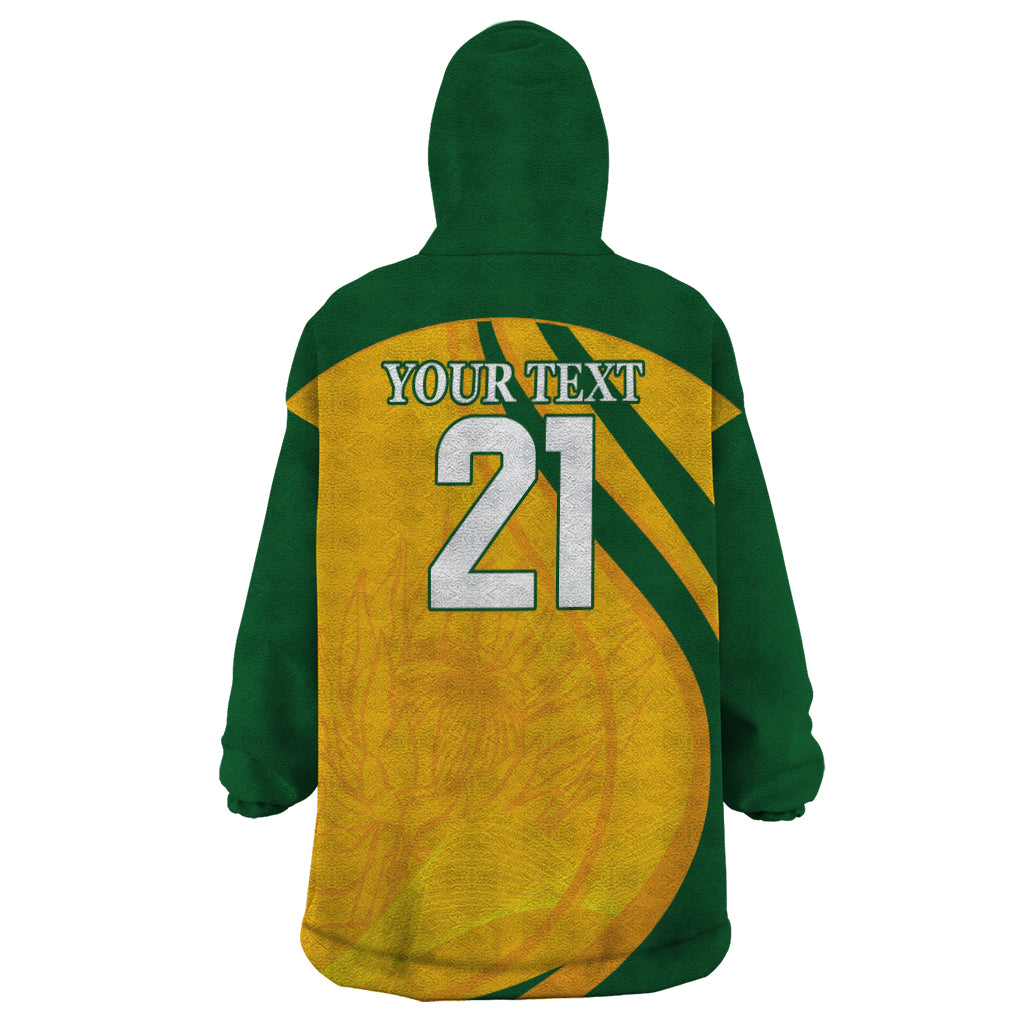 South Africa Cricket World Cup 2024 Wearable Blanket Hoodie Proteas Make Champions - Vibe Hoodie Shop