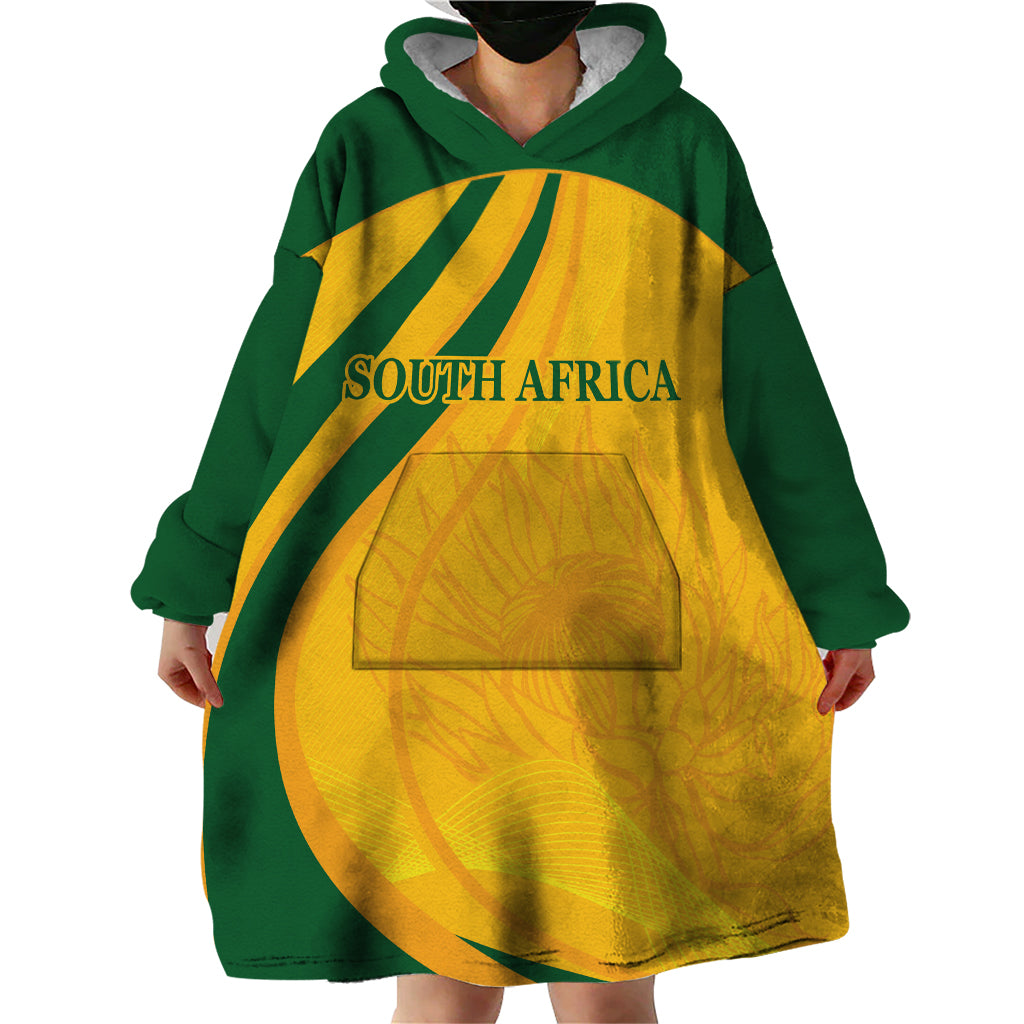 South Africa Cricket World Cup 2024 Wearable Blanket Hoodie Proteas Make Champions - Vibe Hoodie Shop