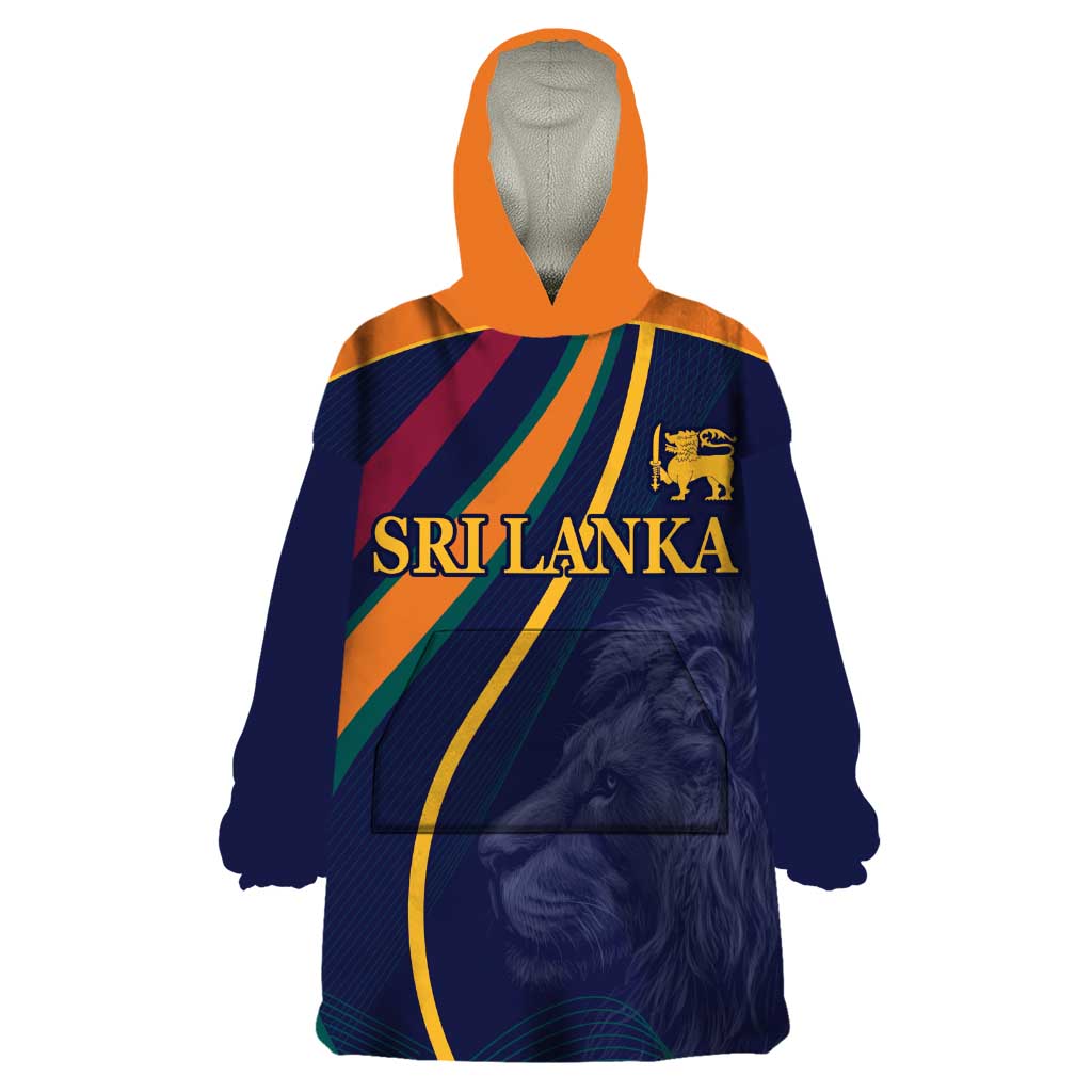 Custom Sri Lanka Cricket Wearable Blanket Hoodie Shri Lanka Jathika Crikat Kandayama - Vibe Hoodie Shop