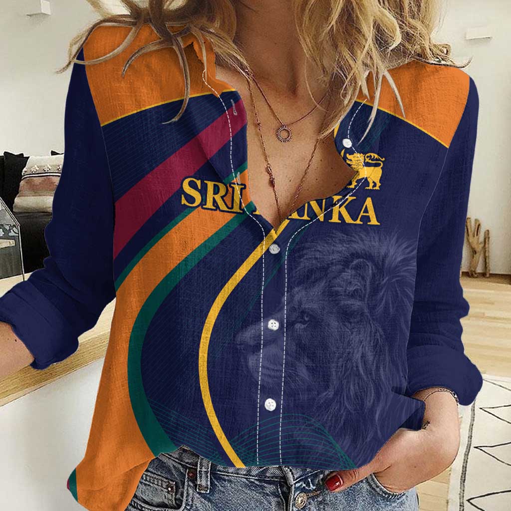 Custom Sri Lanka Cricket Women Casual Shirt Shri Lanka Jathika Crikat Kandayama - Vibe Hoodie Shop