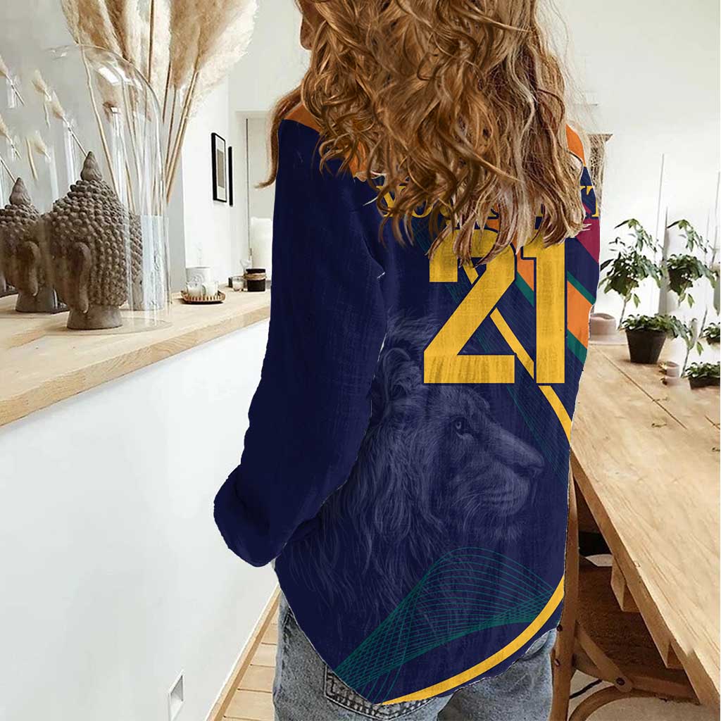 Custom Sri Lanka Cricket Women Casual Shirt Shri Lanka Jathika Crikat Kandayama - Vibe Hoodie Shop