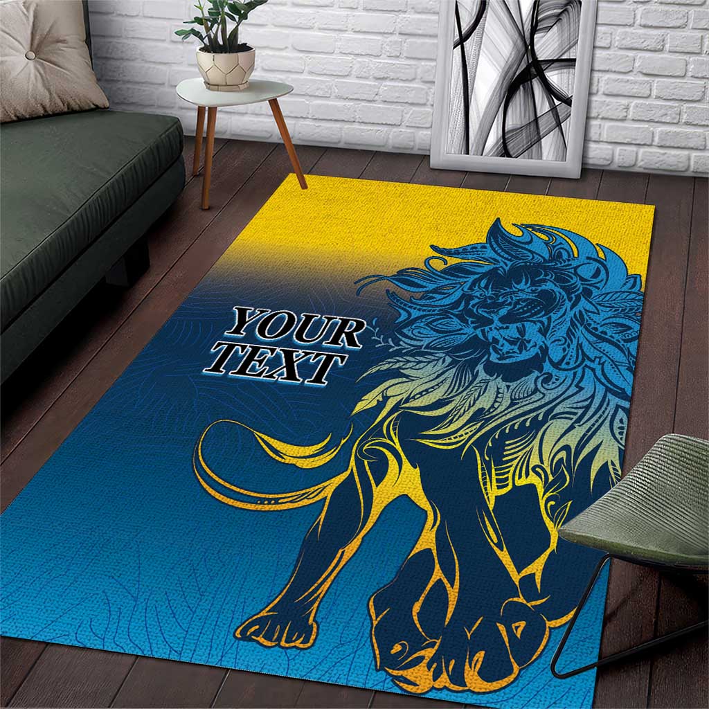 Custom Sri Lanka Cricket Area Rug With Simple Lions Version - Vibe Hoodie Shop