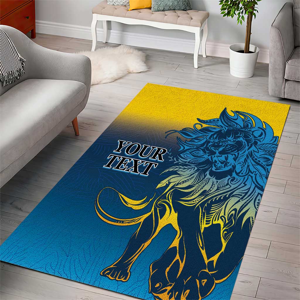 Custom Sri Lanka Cricket Area Rug With Simple Lions Version - Vibe Hoodie Shop