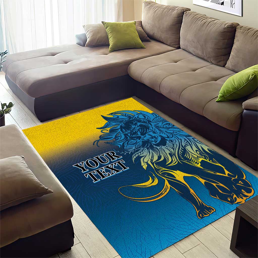 Custom Sri Lanka Cricket Area Rug With Simple Lions Version - Vibe Hoodie Shop