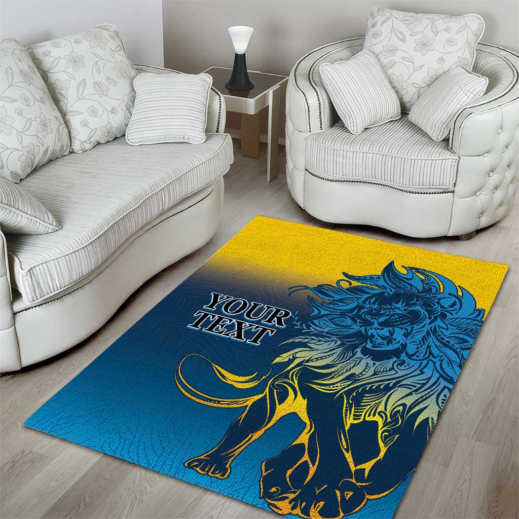 Custom Sri Lanka Cricket Area Rug With Simple Lions Version - Vibe Hoodie Shop