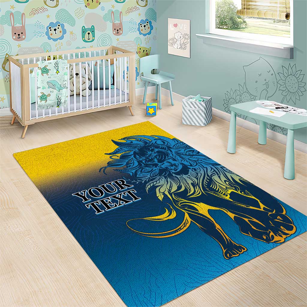 Custom Sri Lanka Cricket Area Rug With Simple Lions Version - Vibe Hoodie Shop