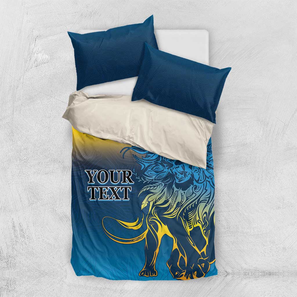 Custom Sri Lanka Cricket Bedding Set With Simple Lions Version - Vibe Hoodie Shop