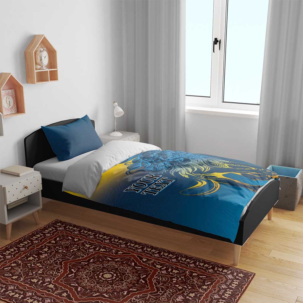 Custom Sri Lanka Cricket Bedding Set With Simple Lions Version - Vibe Hoodie Shop