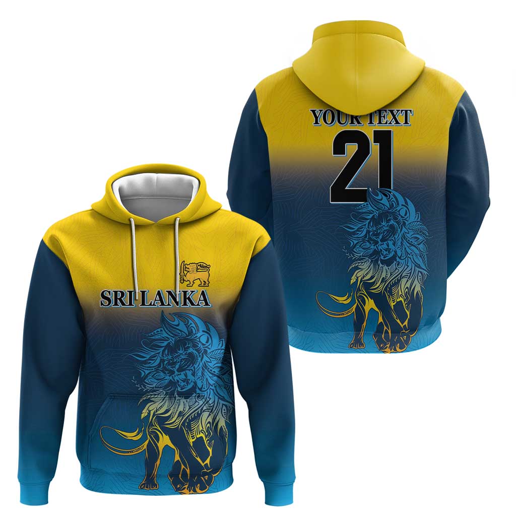 Custom Sri Lanka Cricket Hoodie With Simple Lions Version LT9 - Vibe Hoodie Shop