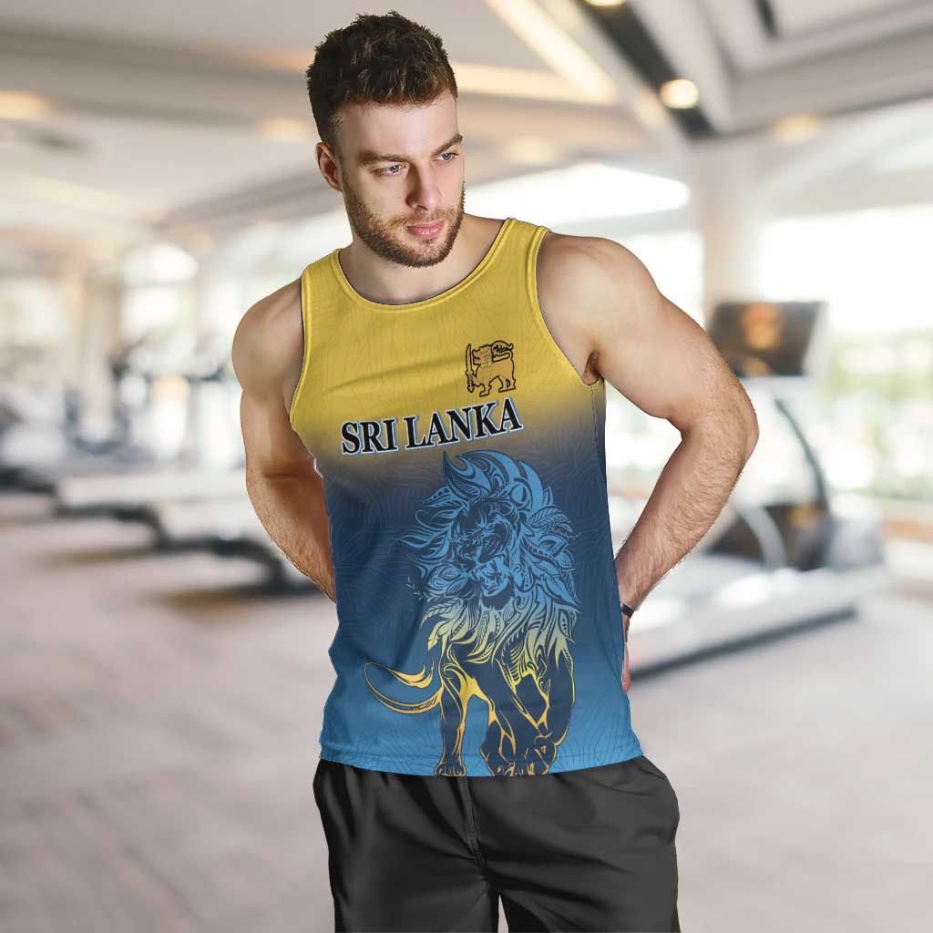 Custom Sri Lanka Cricket Men Tank Top With Simple Lions Version - Vibe Hoodie Shop
