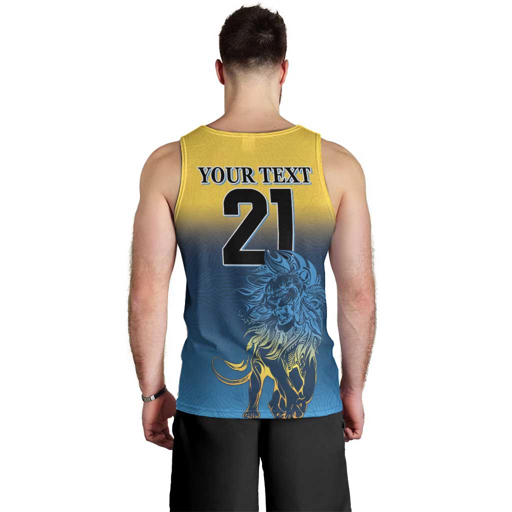 Custom Sri Lanka Cricket Men Tank Top With Simple Lions Version - Vibe Hoodie Shop