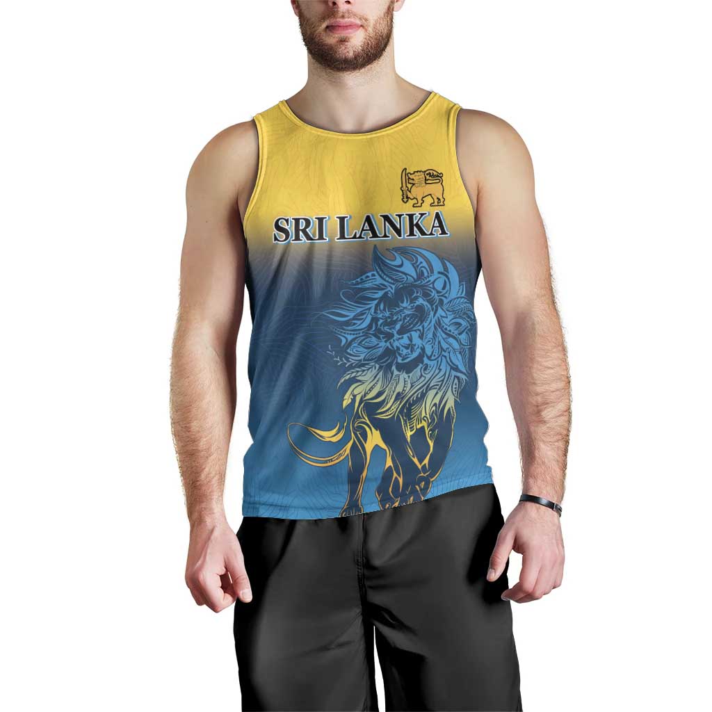 Custom Sri Lanka Cricket Men Tank Top With Simple Lions Version - Vibe Hoodie Shop