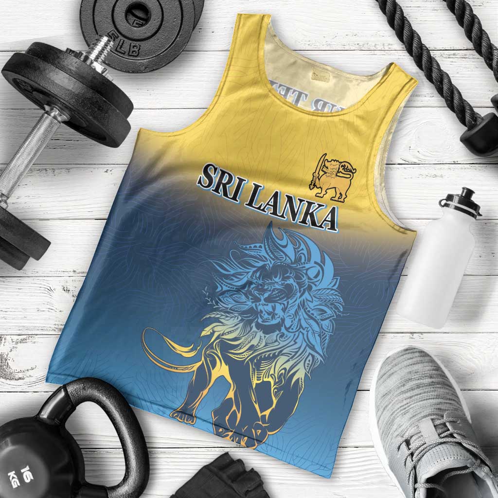 Custom Sri Lanka Cricket Men Tank Top With Simple Lions Version - Vibe Hoodie Shop