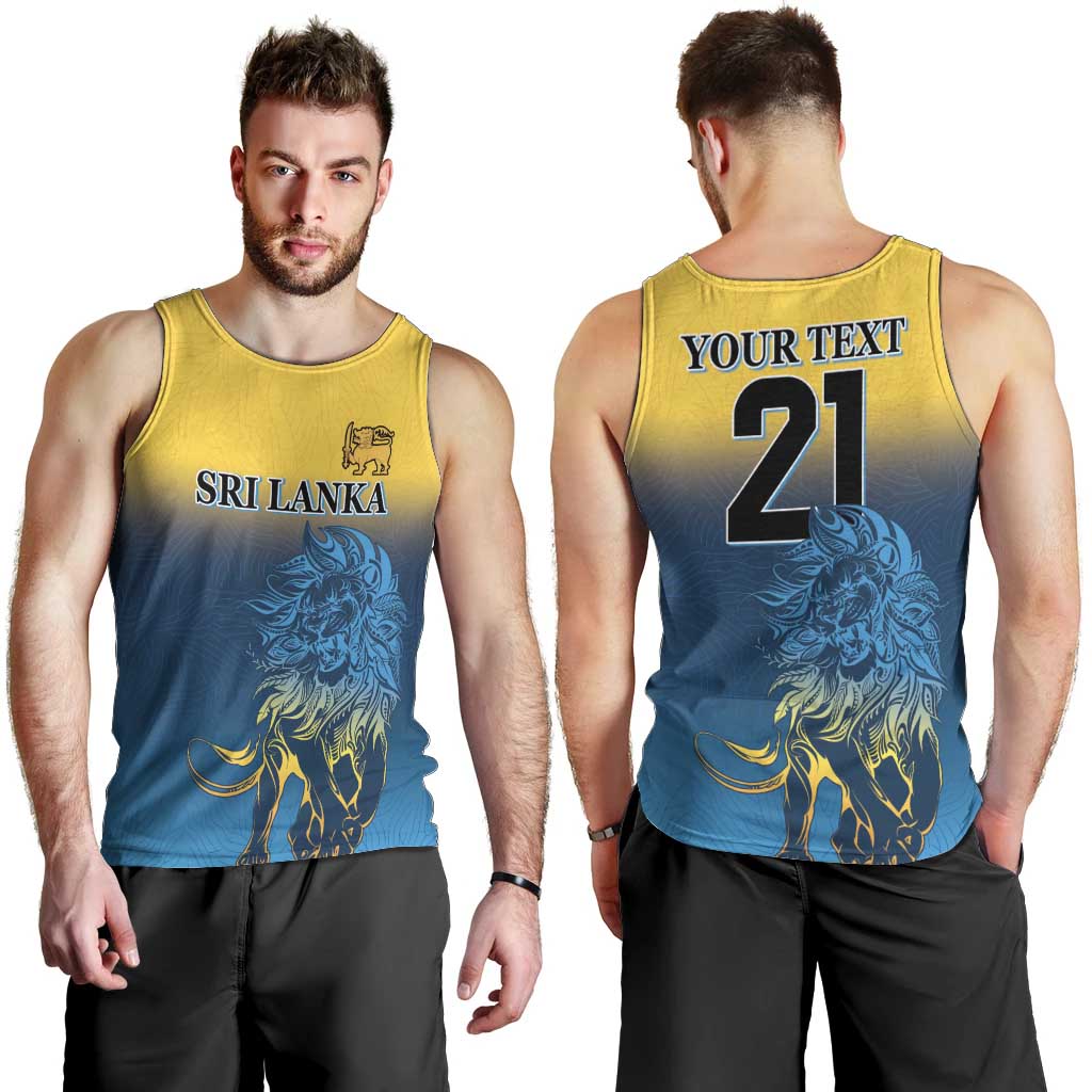 Custom Sri Lanka Cricket Men Tank Top With Simple Lions Version - Vibe Hoodie Shop