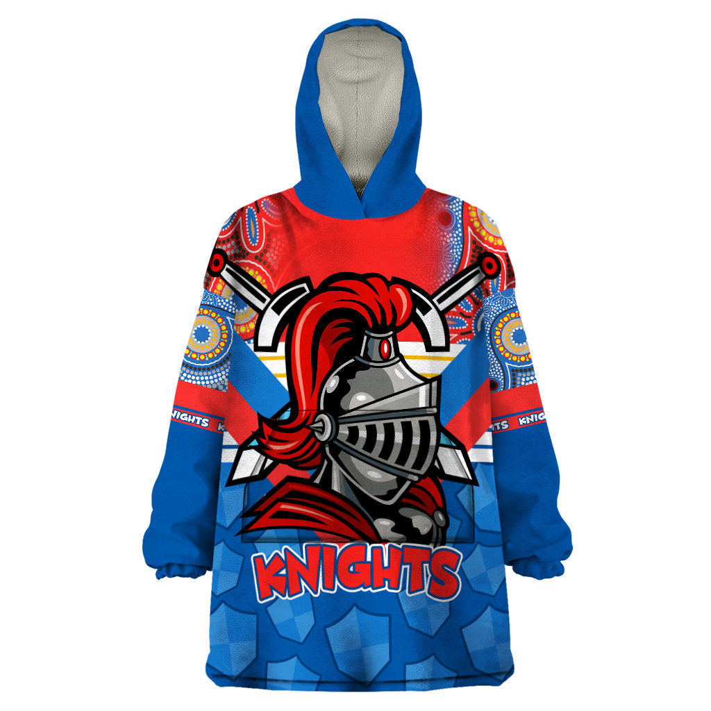 NRL Knight Wearable Blanket Hoodie Proud Newcastle Aboriginal Vibe - Vibe Hoodie Shop