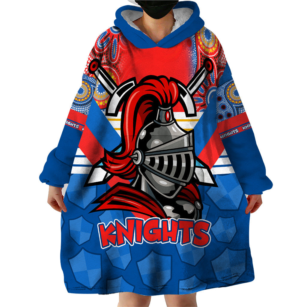 NRL Knight Wearable Blanket Hoodie Proud Newcastle Aboriginal Vibe - Vibe Hoodie Shop