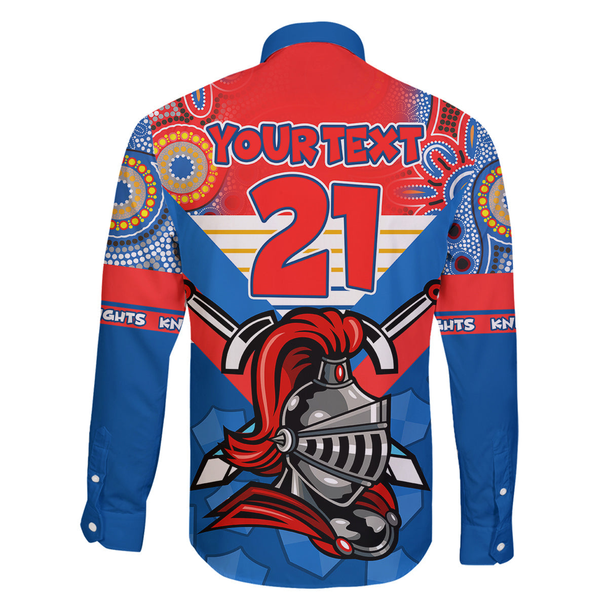 custom-nrl-knight-family-matching-long-sleeve-bodycon-dress-and-hawaiian-shirt-proud-newcastle-aboriginal-vibe