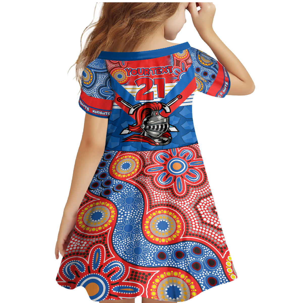 custom-nrl-knight-family-matching-mermaid-dress-and-hawaiian-shirt-proud-newcastle-aboriginal-vibe