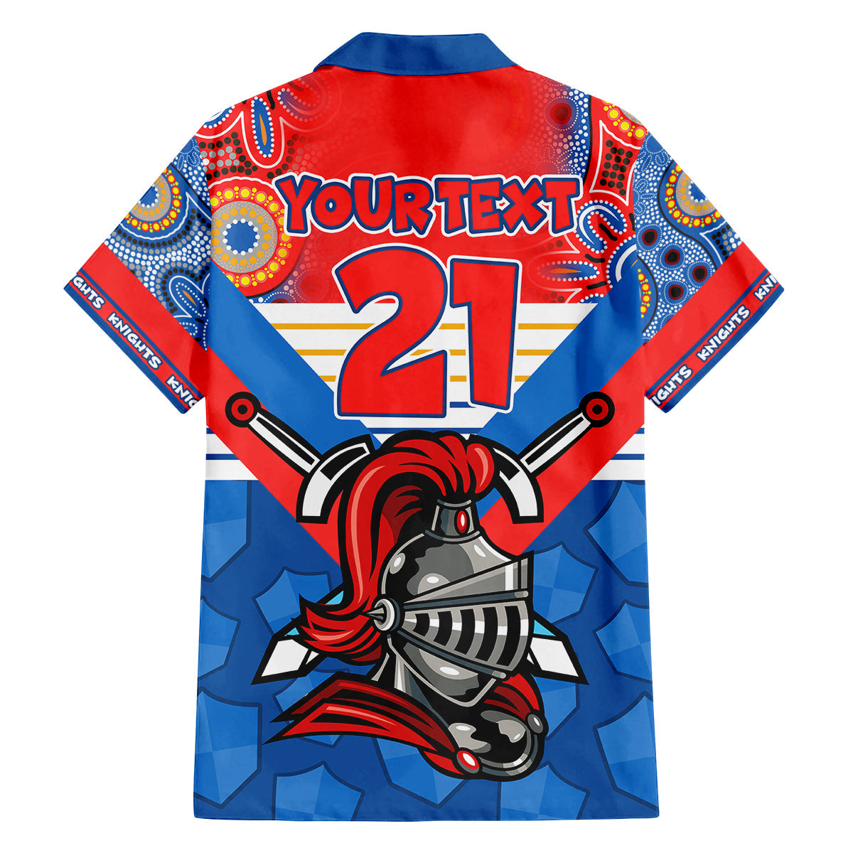 custom-nrl-knight-family-matching-puletasi-dress-and-hawaiian-shirt-proud-newcastle-aboriginal-vibe