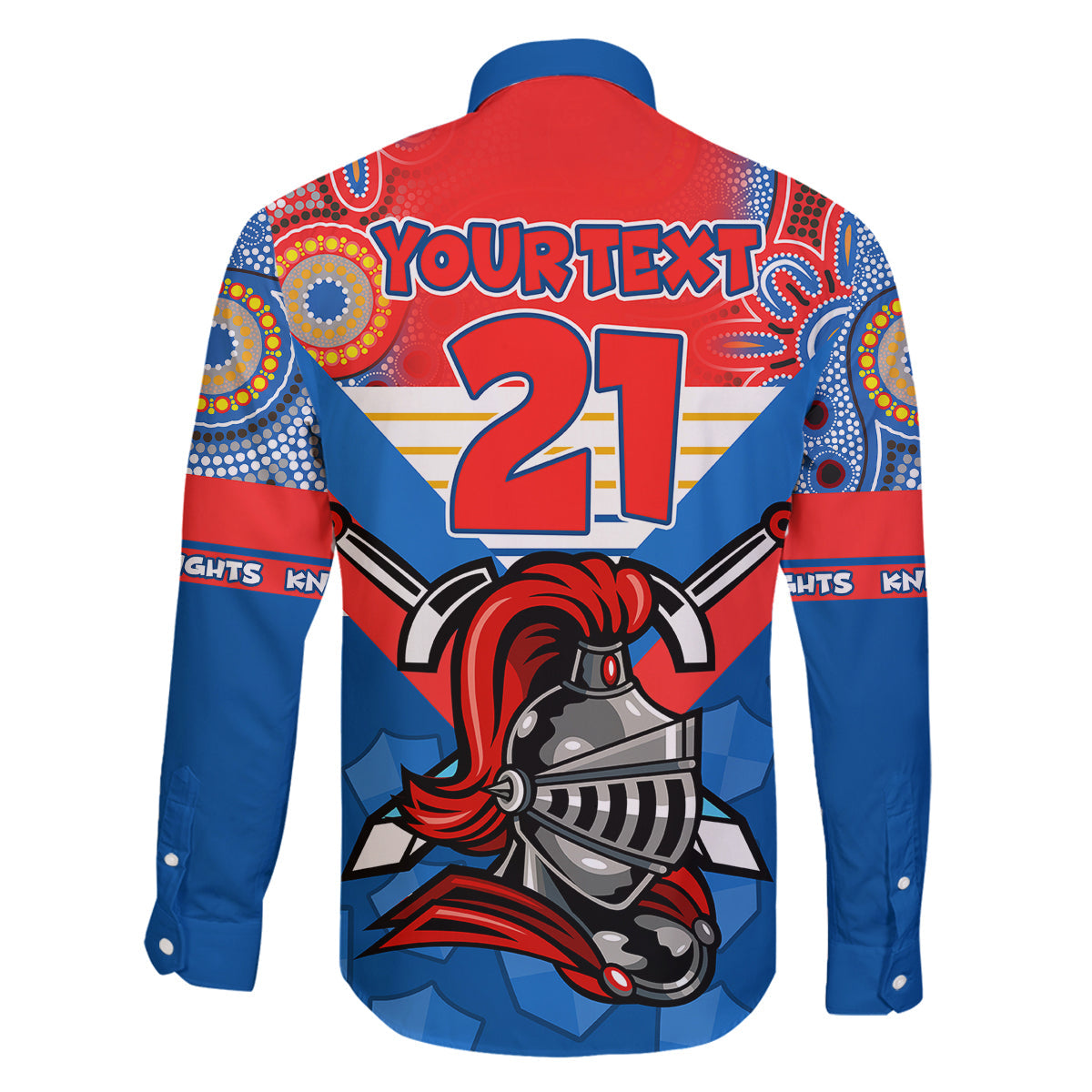 custom-nrl-knight-family-matching-puletasi-dress-and-hawaiian-shirt-proud-newcastle-aboriginal-vibe