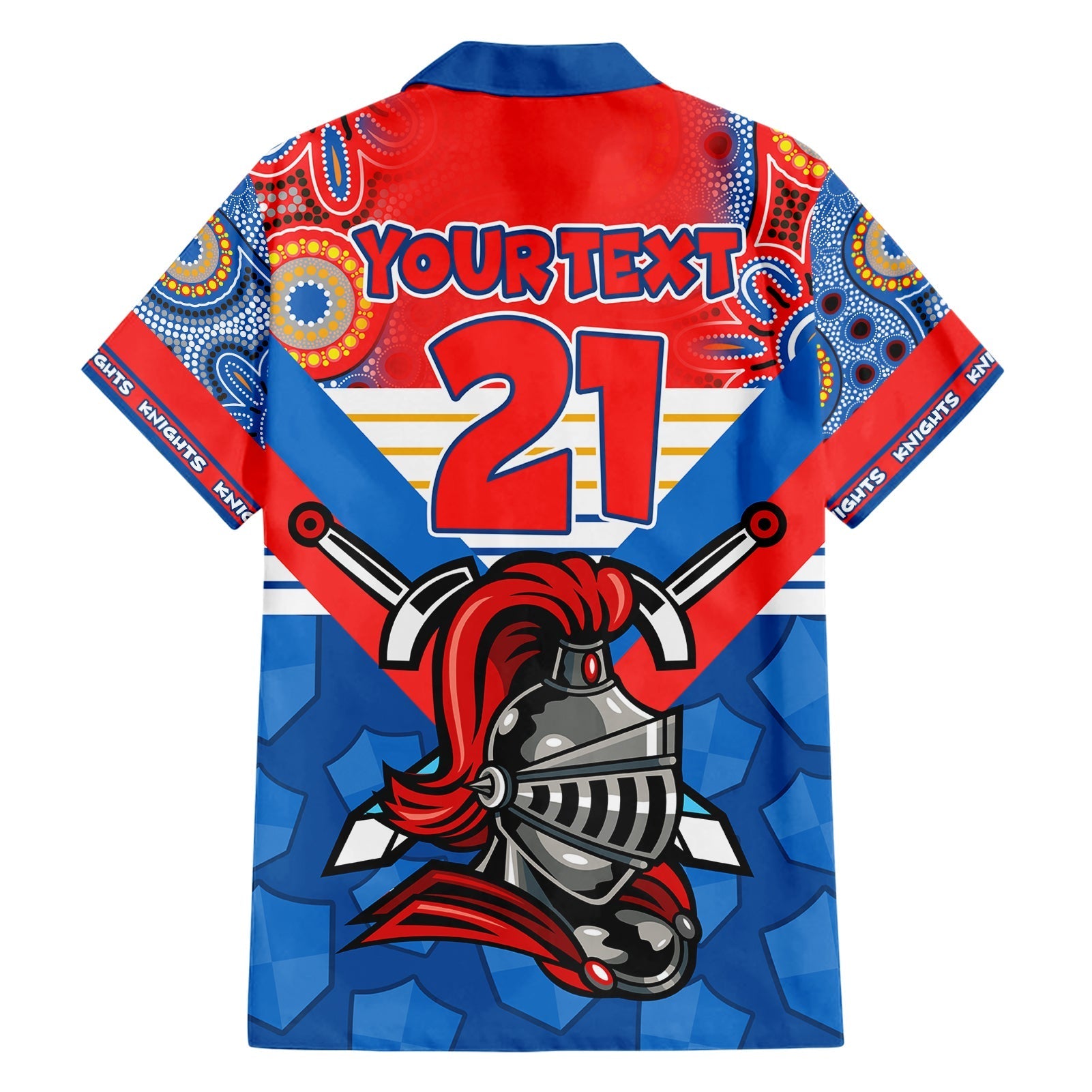 custom-nrl-knight-family-matching-short-sleeve-bodycon-dress-and-hawaiian-shirt-proud-newcastle-aboriginal-vibe
