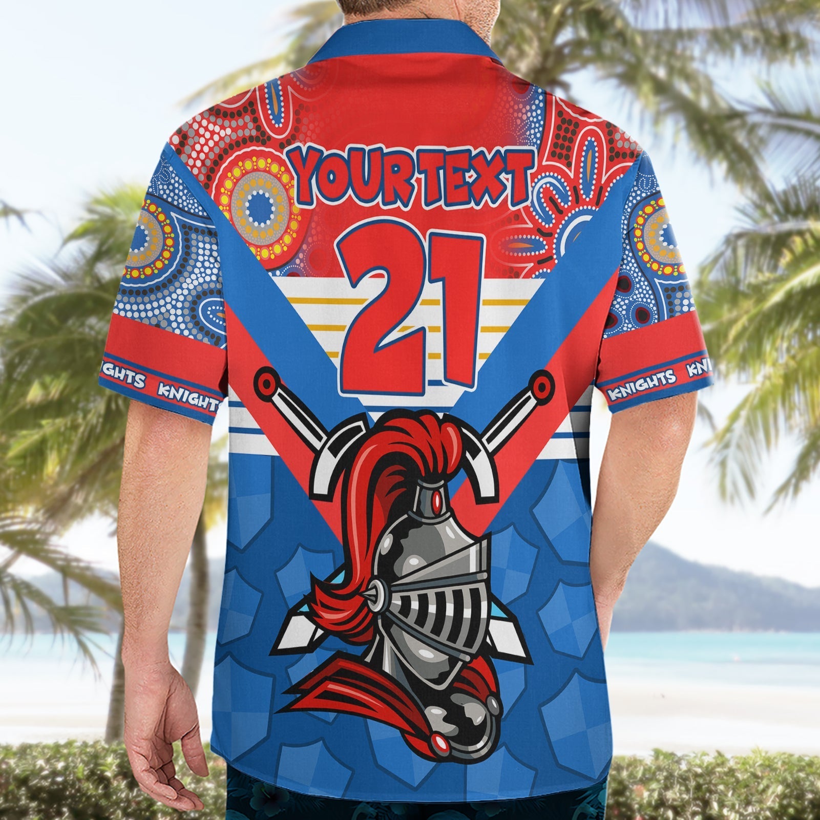 Custom NRL Knight Hawaiian Shirt Proud Newcastle Aboriginal Vibe - Vibe Hoodie Shop