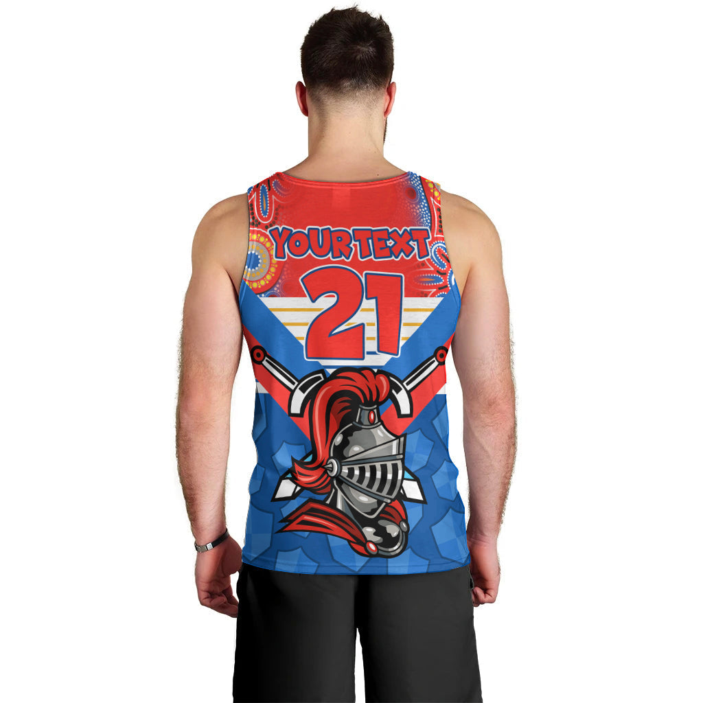 Custom NRL Knight Men Tank Top Proud Newcastle Aboriginal Vibe - Vibe Hoodie Shop