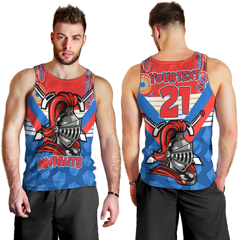 Custom NRL Knight Men Tank Top Proud Newcastle Aboriginal Vibe - Vibe Hoodie Shop
