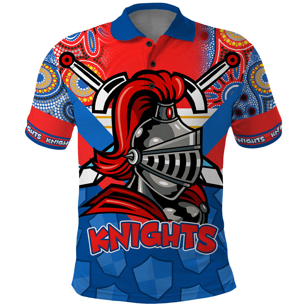 Custom NRL Knight Polo Shirt Proud Newcastle Aboriginal Vibe LT9 - Vibe Hoodie Shop