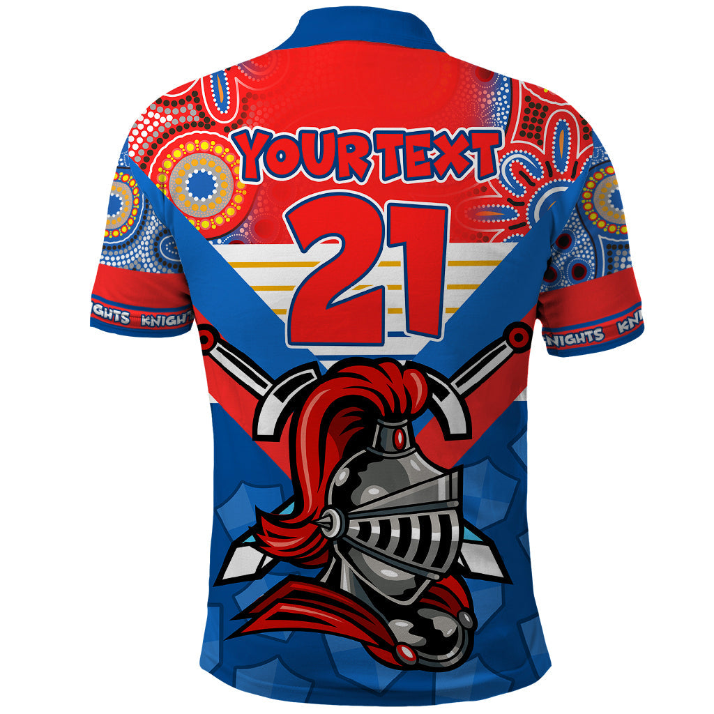 Custom NRL Knight Polo Shirt Proud Newcastle Aboriginal Vibe LT9 - Vibe Hoodie Shop