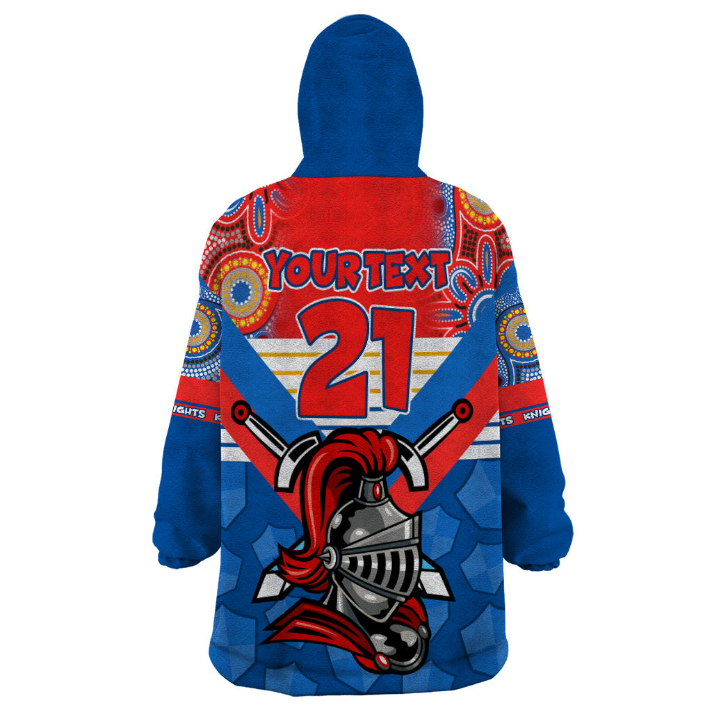 Custom NRL Knight Wearable Blanket Hoodie Proud Newcastle Aboriginal Vibe - Vibe Hoodie Shop