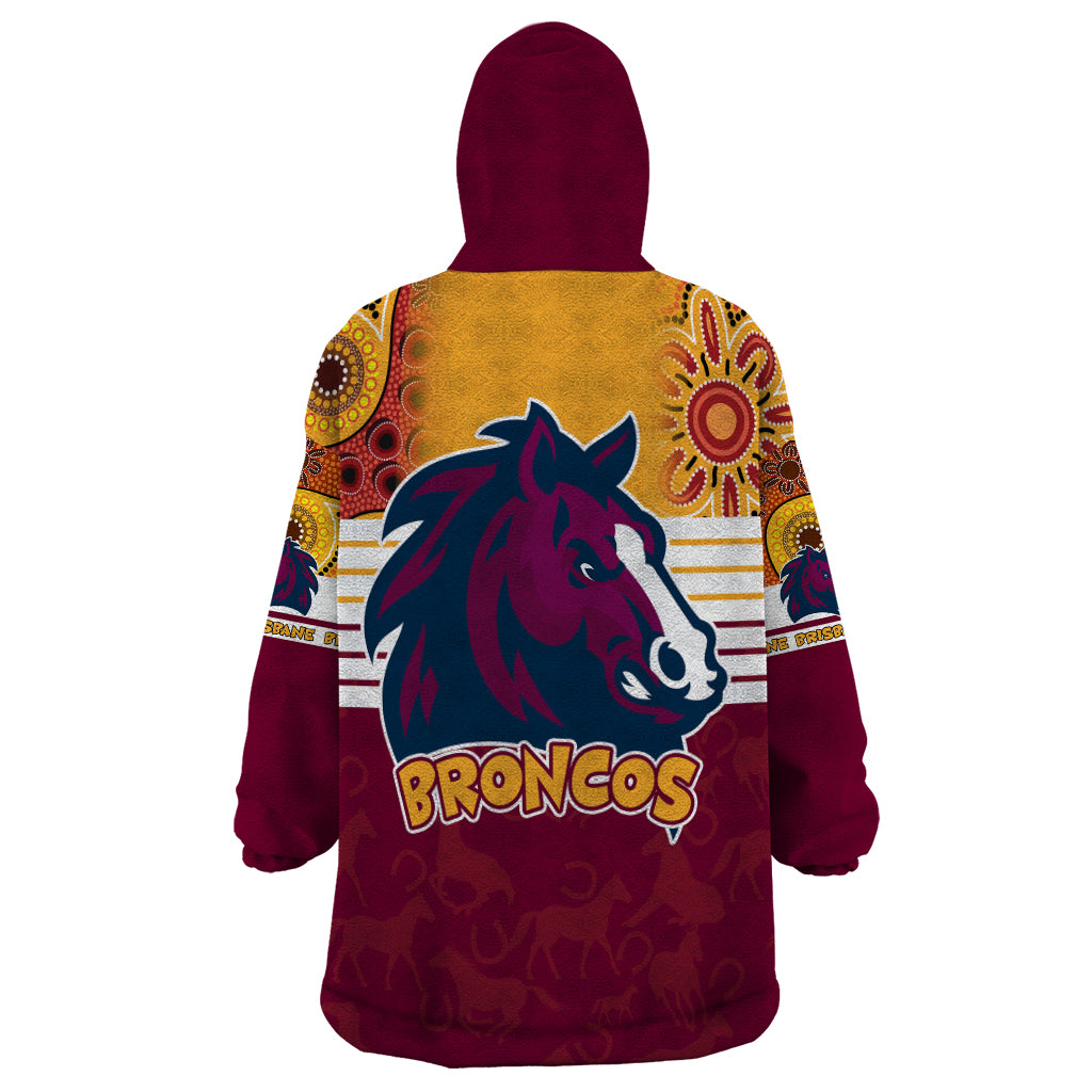 NRL Broncos Champions 2023 Wearable Blanket Hoodie Proud Newcastle Aboriginal Vibe - Vibe Hoodie Shop