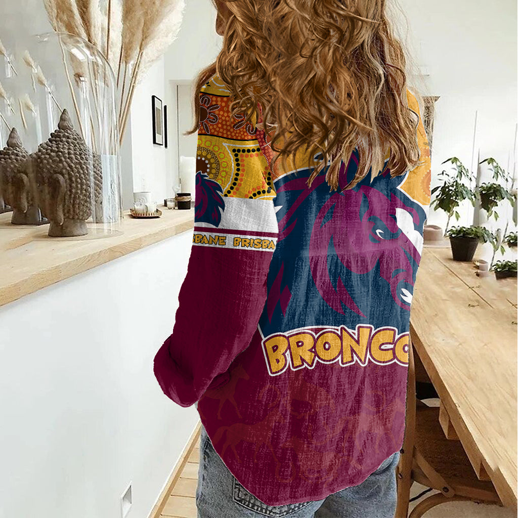 NRL Broncos Champions 2023 Women Casual Shirt Proud Newcastle Aboriginal Vibe - Vibe Hoodie Shop