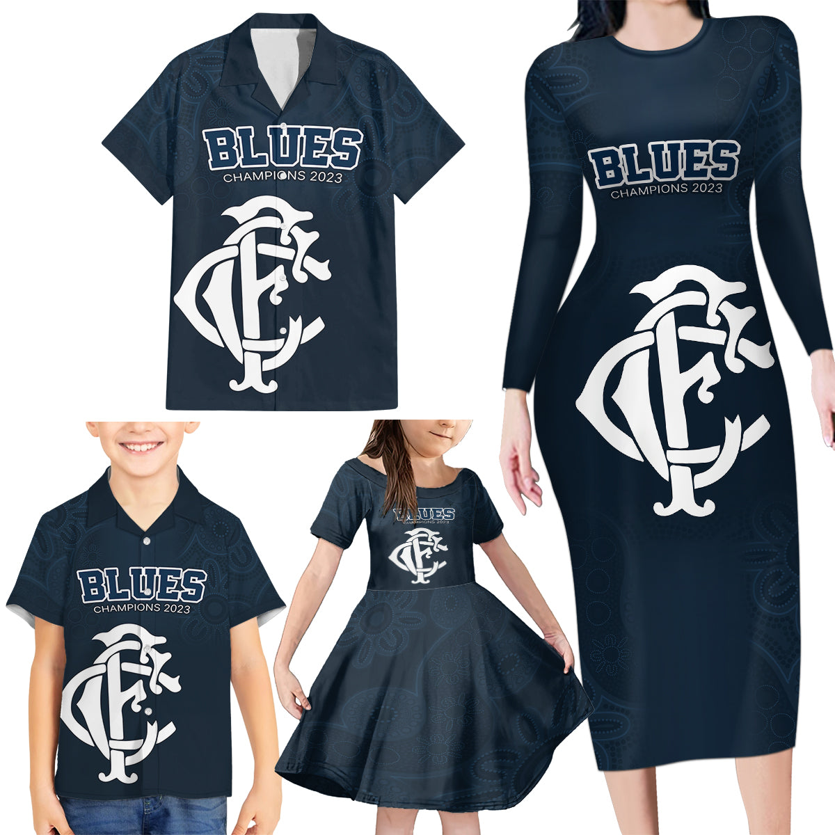 afl-blues-champions-2023-family-matching-long-sleeve-bodycon-dress-and-hawaiian-shirt-proud-carlton-aboriginal-vibe