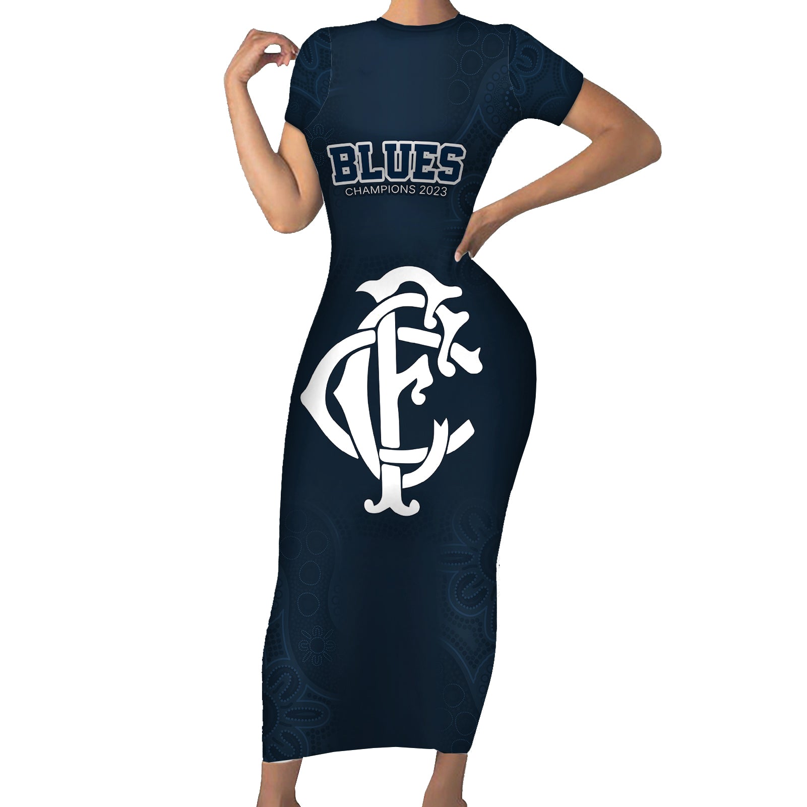 afl-blues-champions-2023-family-matching-short-sleeve-bodycon-dress-and-hawaiian-shirt-proud-carlton-aboriginal-vibe