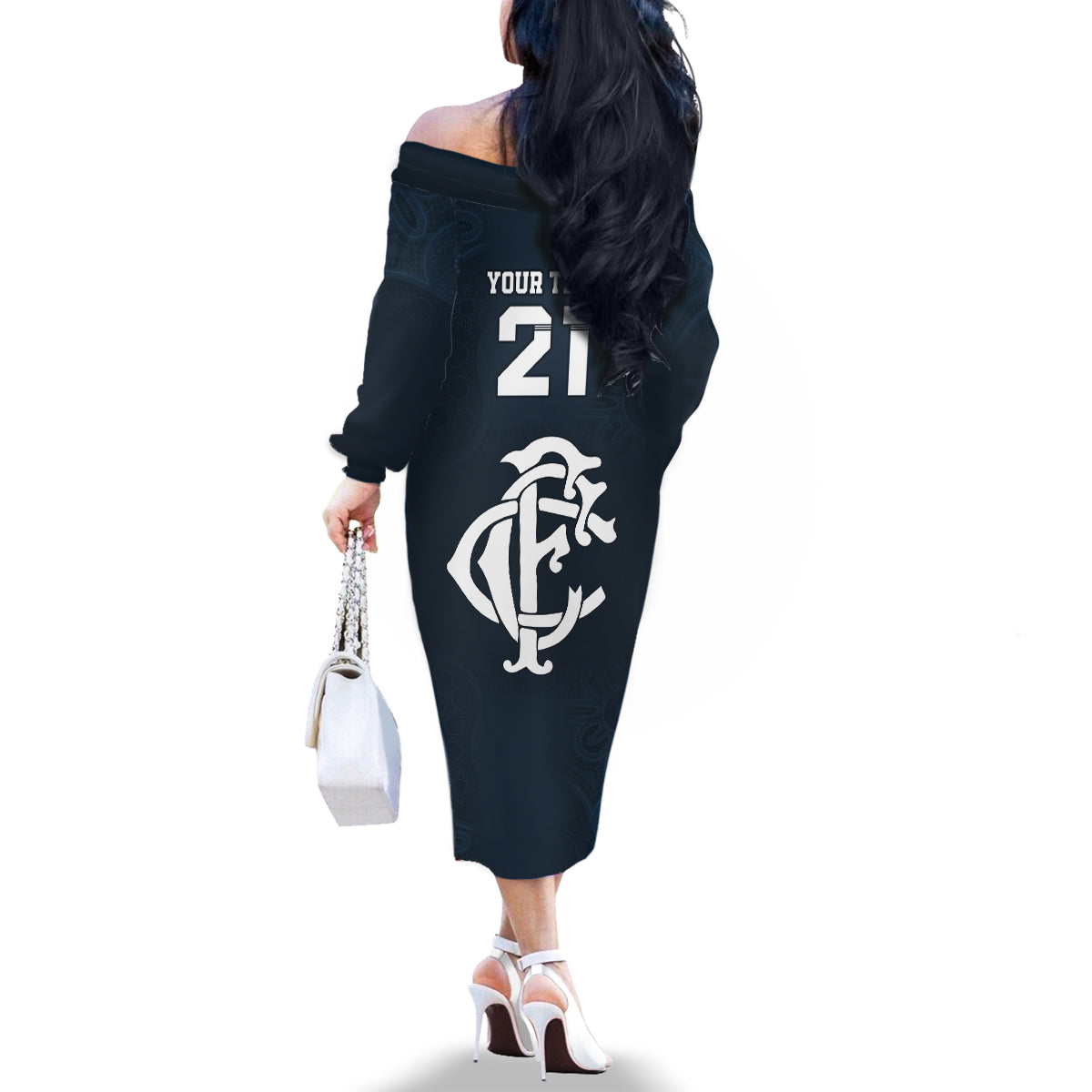 custom-afl-blues-champions-2023-family-matching-off-shoulder-long-sleeve-dress-and-hawaiian-shirt-proud-carlton-aboriginal-vibe