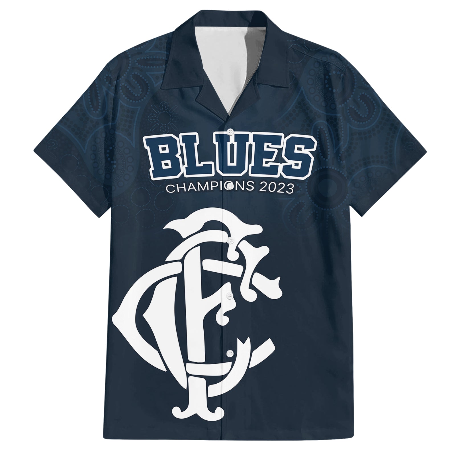 Custom AFL Blues Champions 2023 Hawaiian Shirt Proud Carlton Aboriginal Vibe - Vibe Hoodie Shop