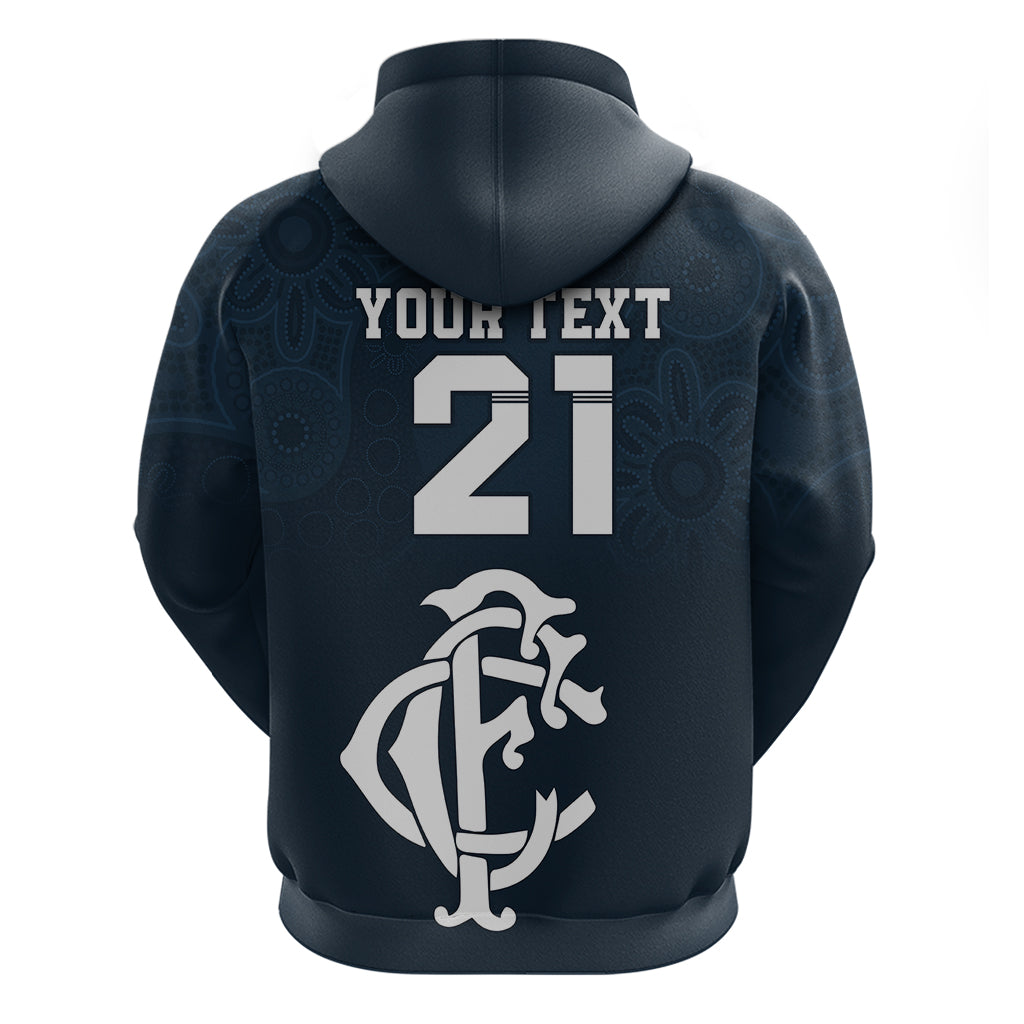 Custom AFL Blues Champions 2023 Hoodie Proud Carlton Aboriginal Vibe LT9 - Vibe Hoodie Shop